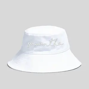 Custom White Bucket Hat