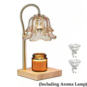Multi-Functional Gold Floral Candle Warmer Lamp | Height Adjustable with Timer for Safe Wax Melting & Stylish Home Decor & Perfect Mother’s Day Gift for Cozy Home Decor Decoration