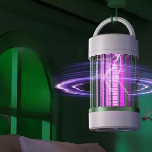 Portable Mosquito Killer Lamp, 1 Piece USB Rechargeable Mosquito Killer Light, Electric Mosquito Killer Lamp for Outdoor Camping, Hiking, Cycling