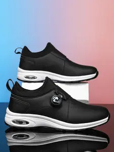 Men's Outdoor Golf Shoes Waterproof Wear-Resistant Sports Shoes Size 39-45, Breathable Anti-Slip Air Cushion Comfort Slip-On Sneakers Athletic Shoes