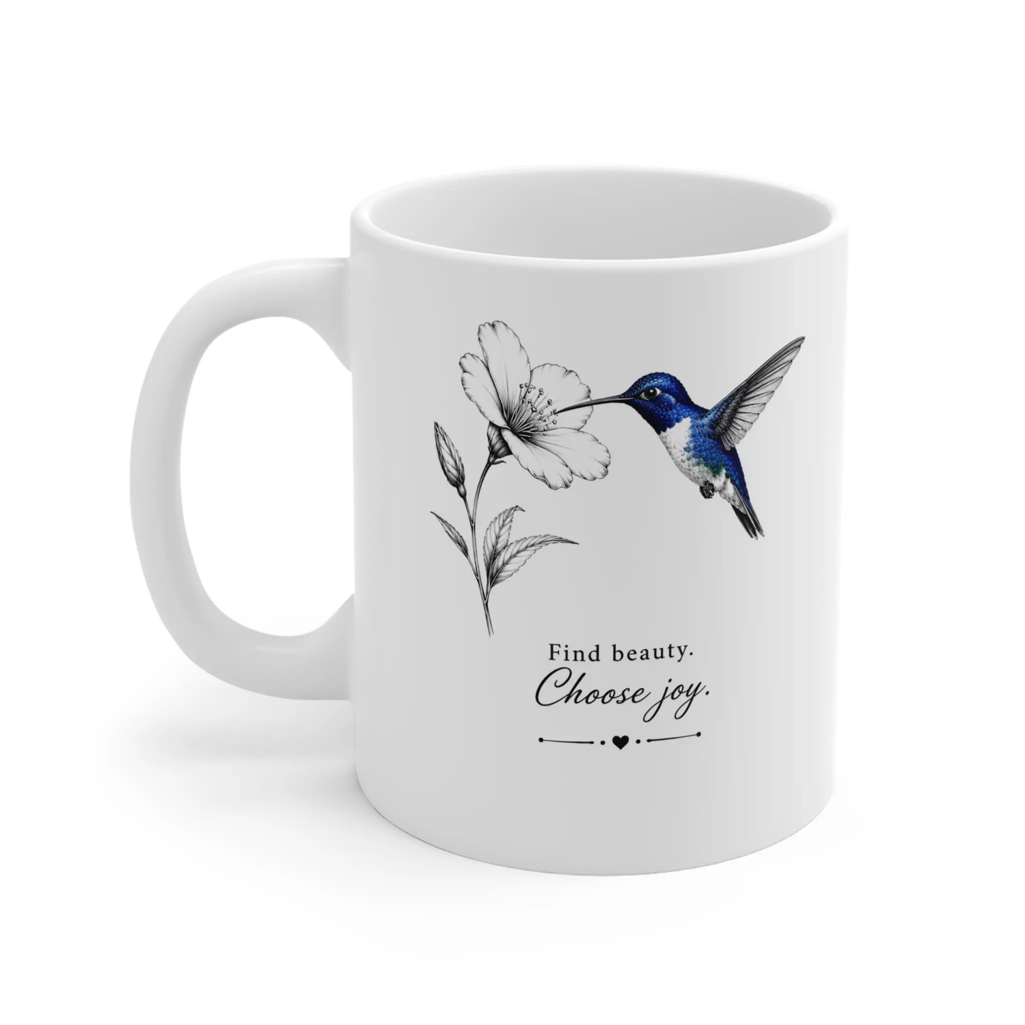Blue Hummingbird Coffee Mug | Good Morning, It’s Coffee Time