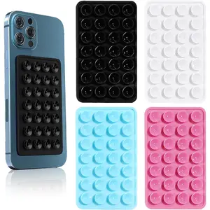 4-Pack  Suction Phone Mount with Adhesive Base - Universal Hands-Free Grip for , , Android - Secure Holder for  Dashboard, Window, Mirror, Tile (Blue)