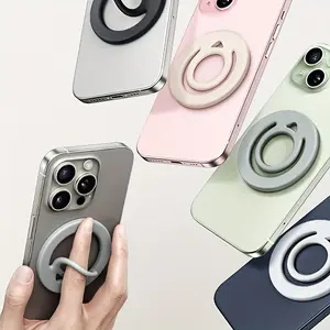 Magnetic Phone Ring Holder, Silicone Material Direct Magnetic Attraction, Compatible with iPhone 12/13/14/15 Series, Magnetic Smartphone Holder