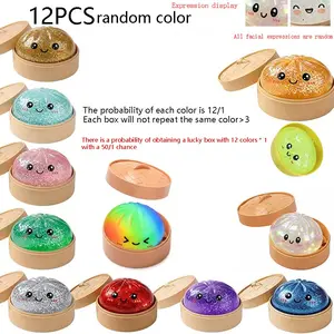 Dumpling Squishy Toys, Giant Dumpling Squishy Mystery Box, Colorful Squishies, Stress Balls, Stocking Stuffers, Stretchy Desk Toy, Cute Squishies