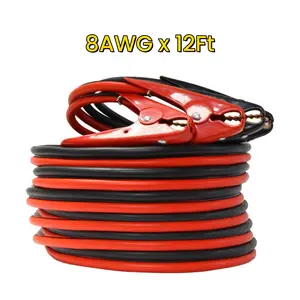 Nw 3Lbs Auto Heavy Duty Jumper Cables 8 Gauge 12 Ft with Carry Bag Booster Cables for Cars Battery Jump Start Automotive Truck Tangle Free & Durable