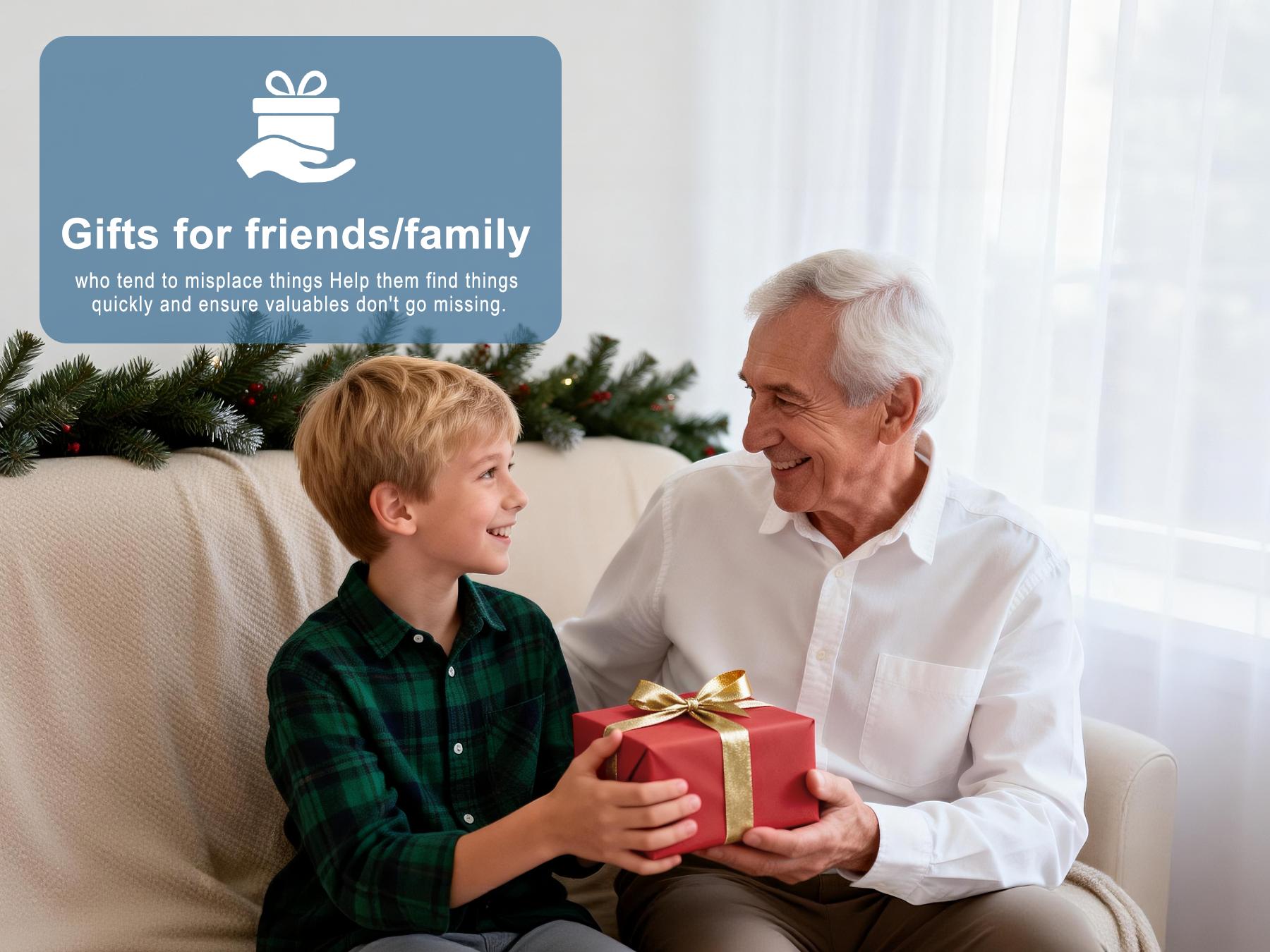 OTIC Tracker Tags-4 Pack, Bluetooth Tracker Works with Apple Find My APP (iOS Only), Keys Finder and Item Locator for Luggage, Backpack, Suitcases, Replaceable Battery, IP67 Waterproof Tracking Tag