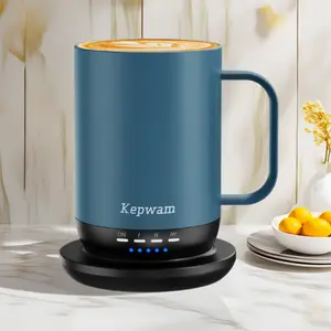 Self Heating Coffee Mug T1-16oz Fast Heating & Ultra Long-Lasting Battery Life, Heated Coffee Mug Up to 149℉ - Touch & App Controlled Coffee Mug, Birthday Gifts for Women and Men