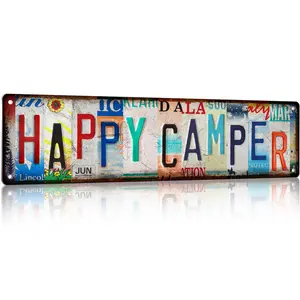 Camping Essentials Gear RV Accessories for Inside Camper Decor Must Haves Funny Stuff Cool Gifts for Men Travel Trailers Bedroom Wall Art Hanging Ornaments Hangable Decoration 10*40in