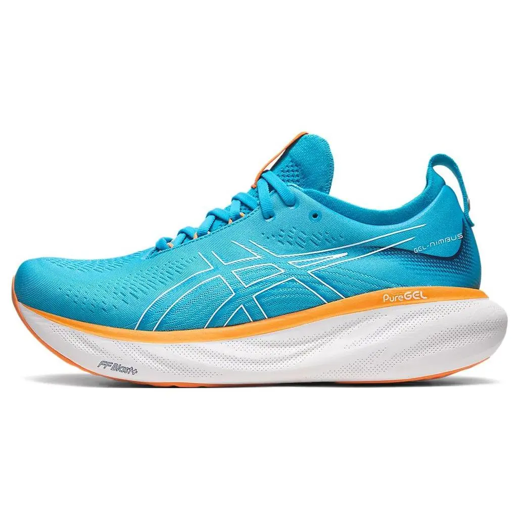 ASICS GEL Nimbus 25 Island Blue Sun Peach Comfort Lightweight Low Top Running Shoes Men's 1011B547-400