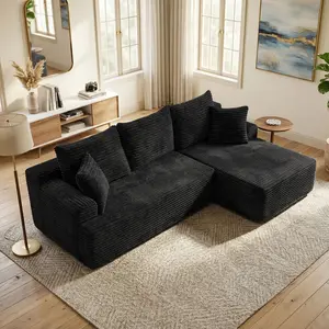 L-shaped living room sofa design featuring vacuum compression and all-foam construction; modular sofa with durable, comfortable upholstery; soft sofa cushion; no frame; sectional sofa suitable for the living room.