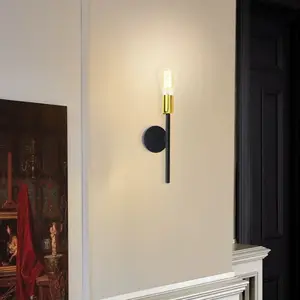 Nordic Minimalist Line Wall Lamp, Modern Geometric Art Wall Light, Industrial Style Home Decor, &, No Bulb Included