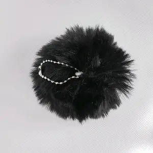 Faux Fur Pom Keychain for Kindle Keychain Bag Clip