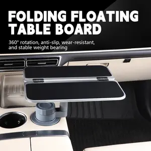 Car Tray & Car Desk for Laptop, 360° Rotating Folding Cup Holder Table, Steering Wheel Tray, Car Accessories for Women & Men, Compatible with Tesla Model Y/3/S, Ford F150/Explorer/Maverick & Most Vehicles