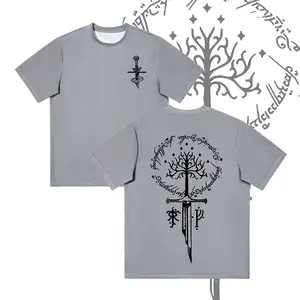 Warm T-shirt LOTR LOTR Middle Earth Shirt, JRR Tolkien Hoodie, Lord of the Rings Merch, LOTR Sweatshirt, Menswear Top apparel men gifts Vintage Distressed