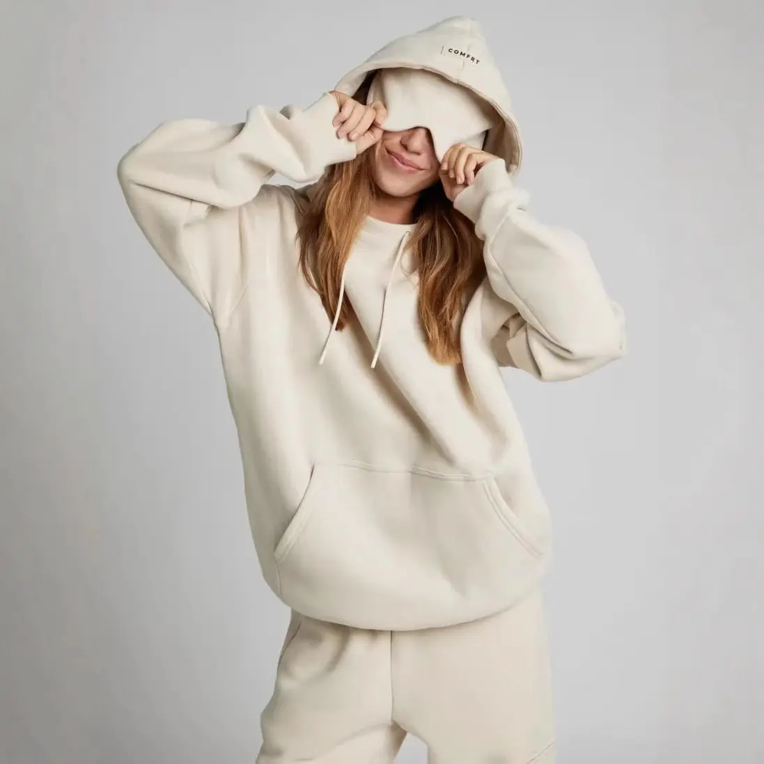 Lightweight Airplane Mode Hoodie | Lightweight Travel Hoodie Built-In Eye Mask Light Fleece