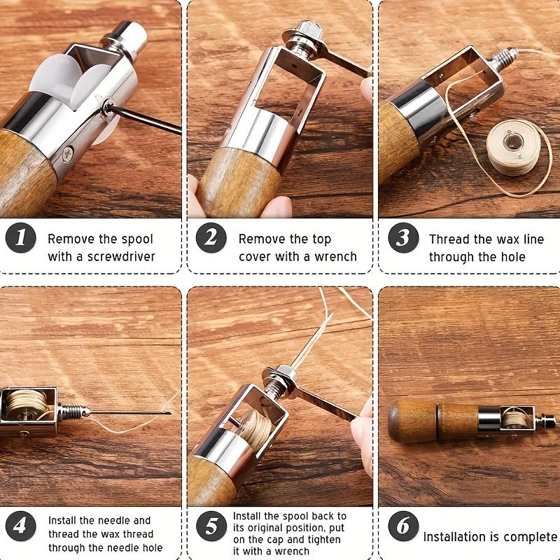 Professional Lockstitch Needle And Thread Set - High-quality Craft, Furniture, And Leather Repair Tools - Includes Multiple Needles, Precise Sewing, Easy-to-use Design, And Makes A Beautiful Holiday Gift.