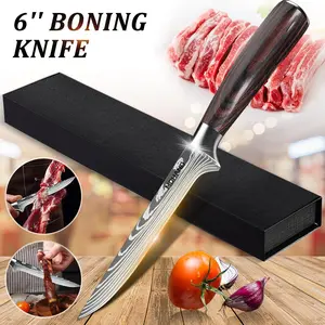 Handcrafted Japanese Damascus Stainless Steel Chef Knife , Professional Kitchen Cooking & Meat Cutting Knife with Sheath