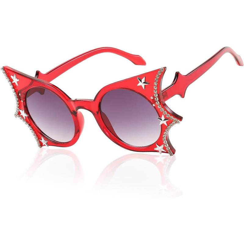 ?Women Red Funny Butterfly Shaped Bat Shades for Halloween Sunglasses 61L22roRgGL._AC_UY350_.jpg main image 4