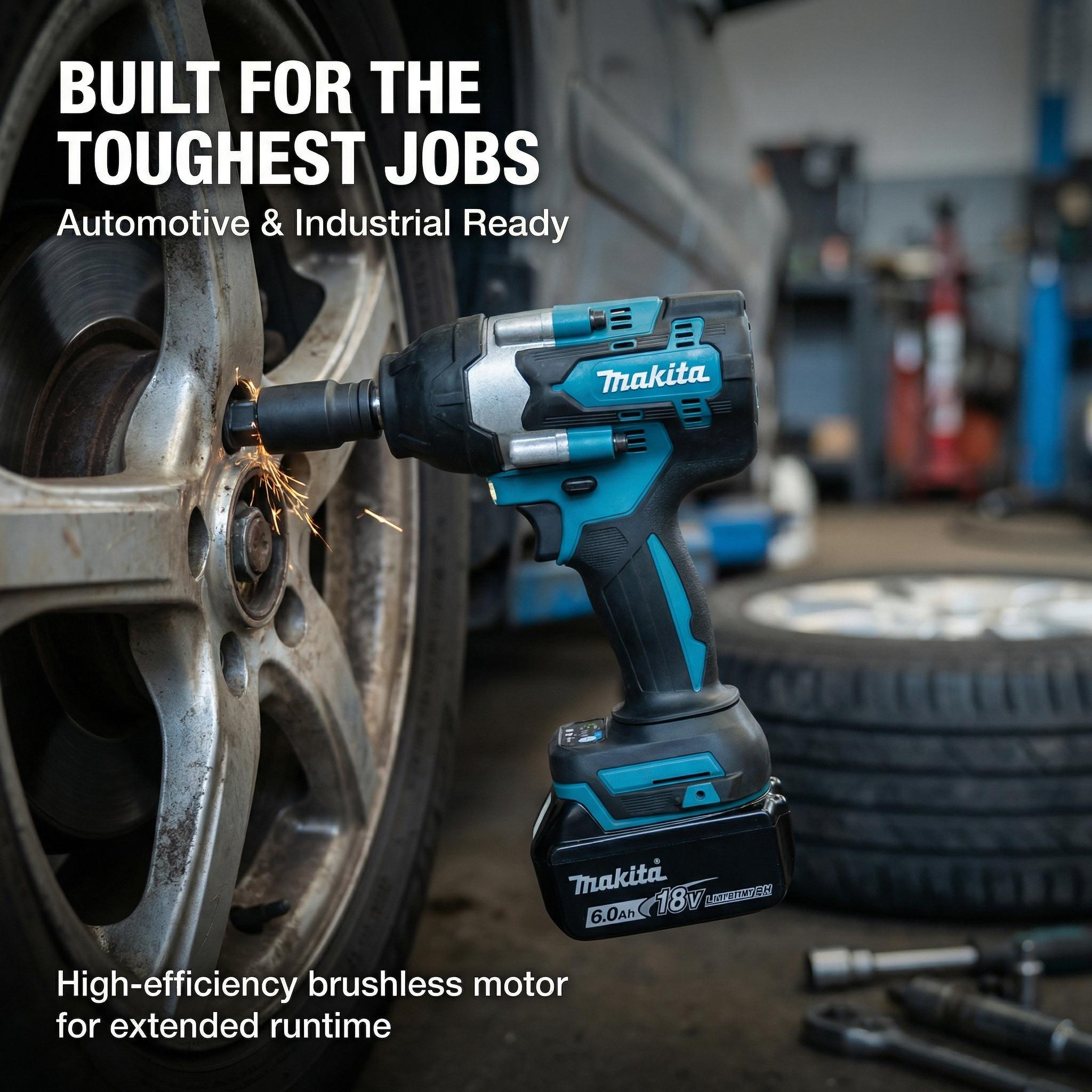 Makita 700Nm Impact Wrench 1/2 Inch Drive for Automotive Repair and Heavy Duty Fastening Tasks Cordless Drill Household Tool