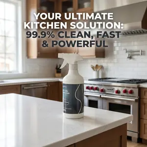 Oil Stain Foam Cleaner Spray, Heavy Duty Kitchen Degreaser for Range Hoods, Stoves, Ovens & Pots, Gentle Yet Effective Multi-Purpose Oil & Grease Remover