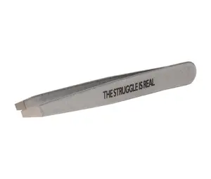 Silver Sparkle "The Struggle" Is Real Tweezers