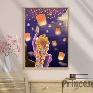 Trending Rapunzel Fairytale Poster - Hand Drawn Art For Children'S Bedroom Decor