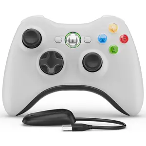 Wireless Game Controller For Xbox 360/PC Windows, 5.9ft Cord, USB connection, Enhanced chip, Upgraded Joystick, Double Vibration, Gamepad, B