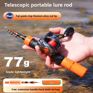 Mini Telescopic Micro Fishing Rod, Ultra-Short Fishing Equipment with Fast Action for UL Lures