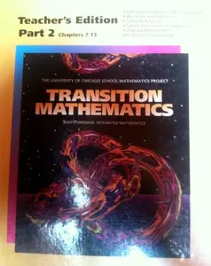 USED-Transition Mathematics, Part 2: Chapters 7-13, Teacher's Edition by Zalman Usiskin (Hardcover)