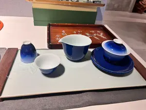 Ceramic Tea Set - Dark Blue , Limited Edition Set of 3
