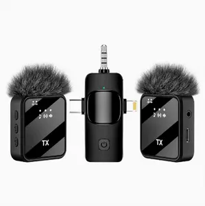 45M Long-Range Wireless Transmission Lavalier Microphone,Smart Noise-Cancelling With Universal Receiver,Up to 12 Hours Battery Life. Perfect For Interviews, Vlogging, Podcasting And More
