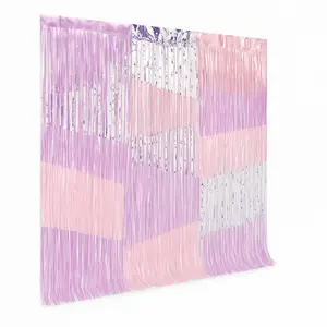 Iridescent Luminous Pastel Fringe Backdrop Kit