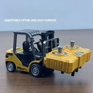 1/64 RC Forklift Toy Remote Control Excavator RC Dump Truck RC Bulldozer for Adults Kids Boys and Girls RC Construction Vehicles