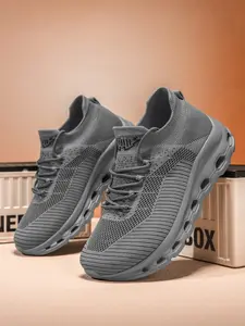Sizes 38-47, 5 Colors Available,  Sports Outdoor Plain Flyknit Mesh Casual Running Shoes, High Elastic Eva Thick Sole, Breathable Textile Upper, Slip-On Socks Shoe, Workout Sneakers, Athletic Running Shoes, Sporty Running Shoes, Shoe For Runners
