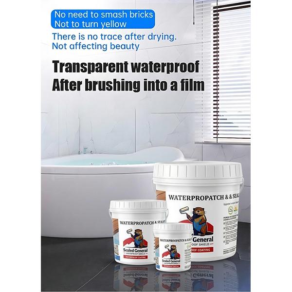 Transparent Waterproof Coating with Brush and Gloves Invisible Waterproof Sealant Clear Leak Repair Coating for Roof Wall Garden Kitchen Indoor Outdoor Transparent Waterproof Coating with Brush and Gloves Invisible Waterproof Sealant Clear Leak Repair Coating for Roof Wall Garden Kitchen Indoor Outdoor