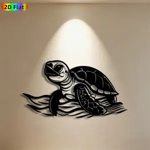 1pc Sea Turtle Metal Wall Art, Lifelike Sea Turtle Statue Mural, Ideal Gift for New Year, Easter, Marine Life Enthusiasts, Weather-Resistant Metal Wall Decor Wall Sculptures, Perfect for Patio Wall & Garden Fence, Nautical Decor Lovers