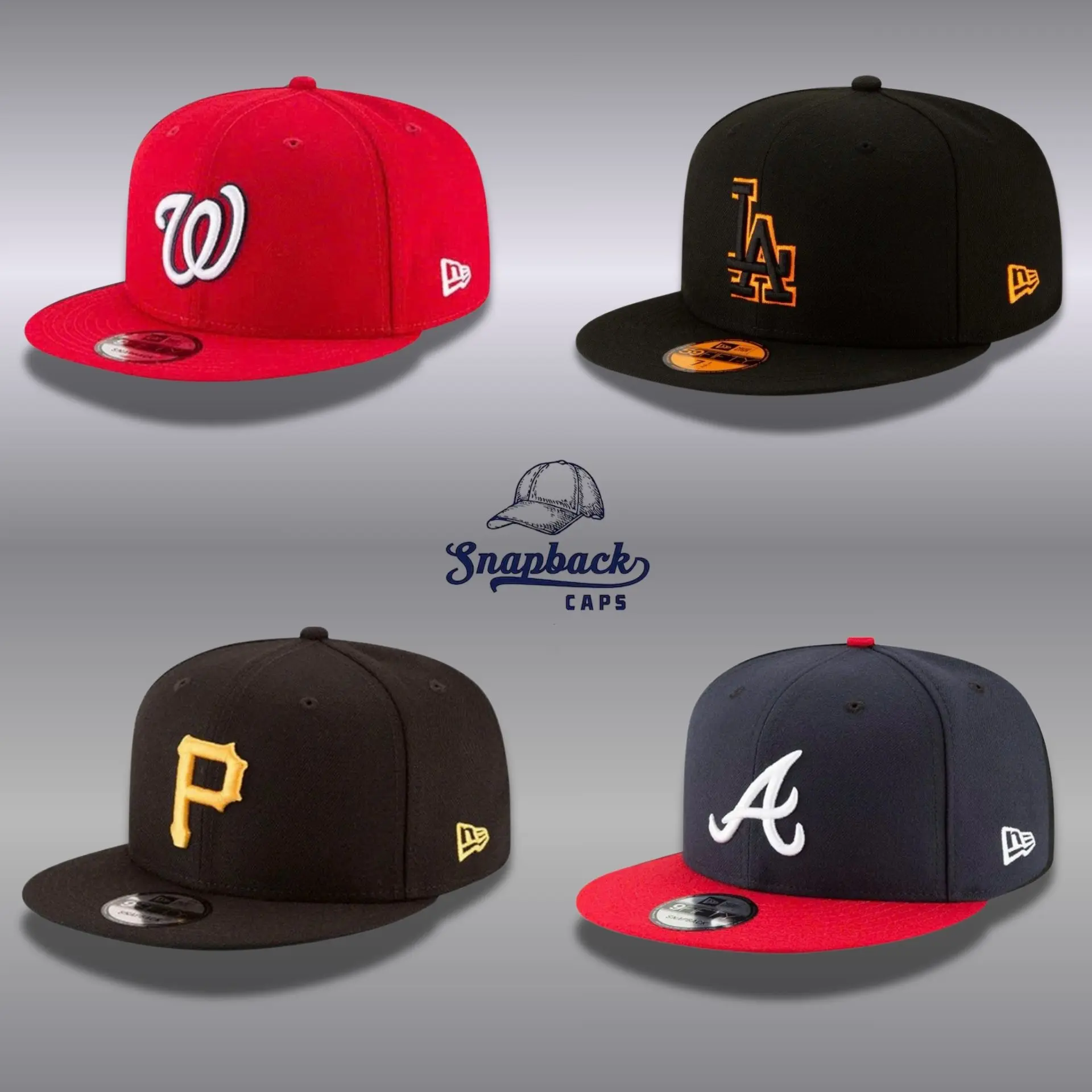 MLB New Era Baseball Snapback Adjustable Fitted Hat NY Yankees LA Dodgers Chicago Cubs White Sox Cardinals Guardians Flat Bill Team Logo Cap Streetwear Urban Fashion for Men Women