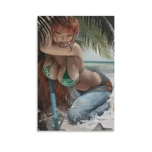 OP Anime Posters Nami Gairls Game Cartoon Aesthetic Poster Poster Canvas Wall Art For Bedroom Decor Bar Office Room Decor Gift