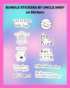 [BUNDLE] Sticker Bundle Drawn By Uncle Andy - Pack Of 10
