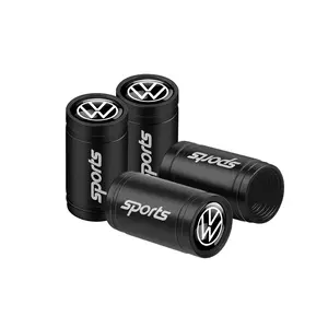 4Pcs Metal Sports badge Dustproof Car Tire Valve Caps For Volkswagen VW Golf 4motion MTM Blue Motion Polo Scirocco CADDY Beetle Passat Touareg Jetta Tiguan Touran TSI TDI R32 MK4