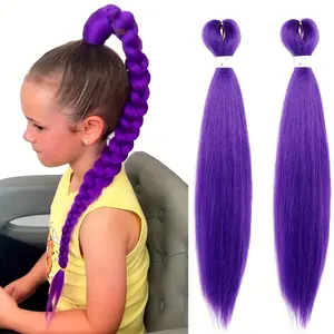 2 Pack Deep Braiding Hair Extensions, Synthetic Braids, Pre-Stretched Yaki Texture Synthetic Fiber, Heat Resistant Natural Look for Men & Women, Synthetic Hair Pieces