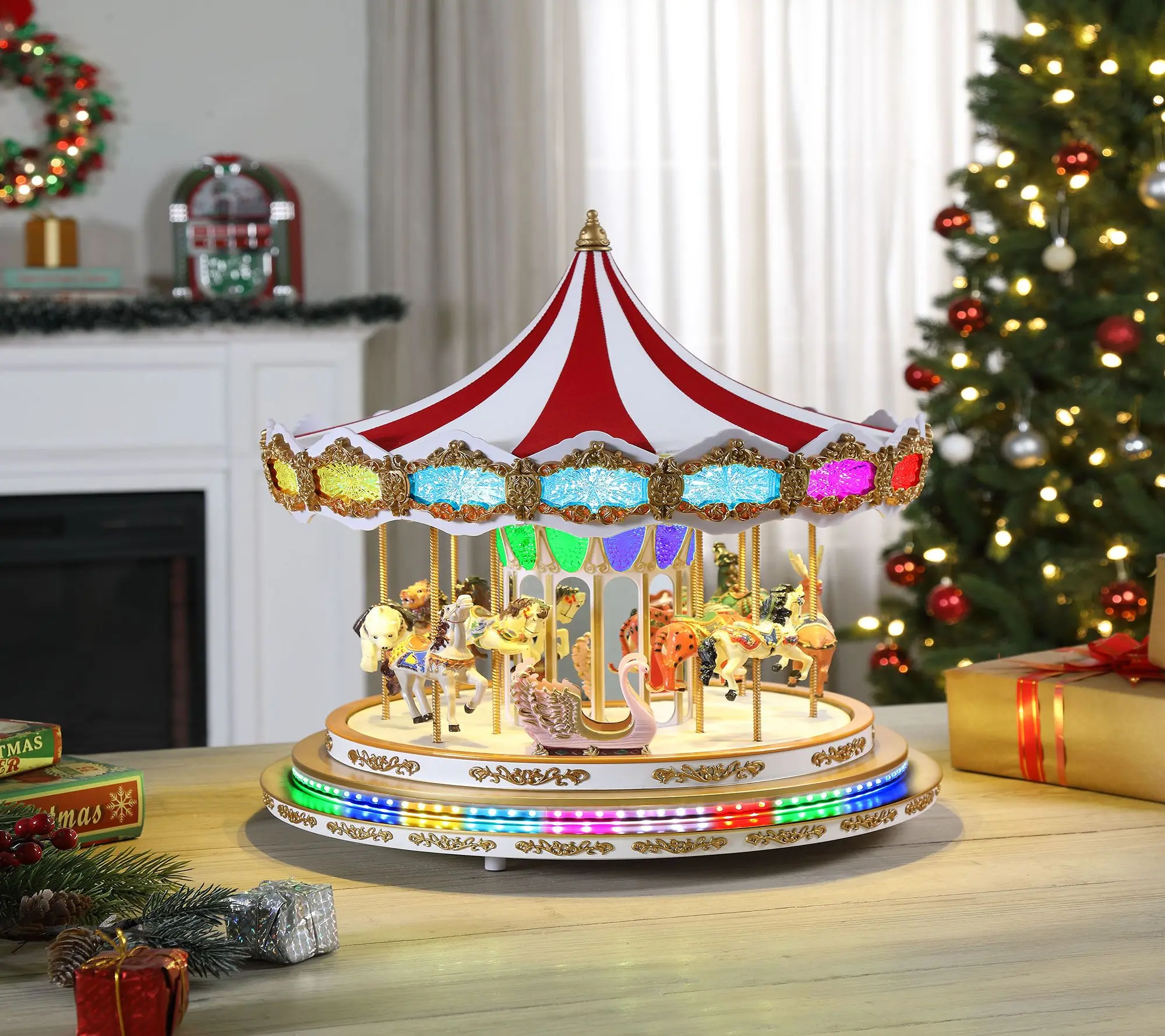 Mr. Christmas 17in RGB Light Show Carousel
