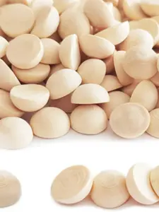 200pcs Half Wood Beads, 12mm Mini Split Wood Balls, Unfinished Semi-Circular Wooden Craft Balls, DIY Projects, Home Decor, Ornament