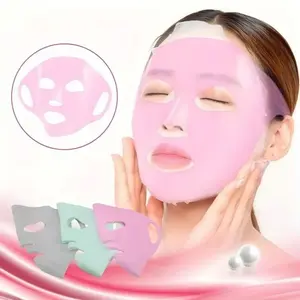 Reusable Silicone Face Mask Sheet, 4 Counts/set Keep Moisturizing Face Mask Cover, Face Care Tool for Women & Men, Skin Care Tools