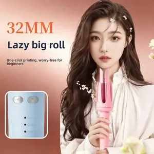 Automatic Hair Curler for Beginners - Adjustable Temperature, Built-In Timer, Anti-Scald Design, Travel Essential for Home & Salon Use
