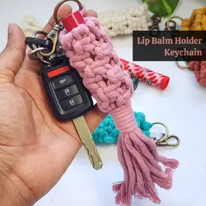 Macrame Chapstick/Lip Balm Holder, Accessories for Women