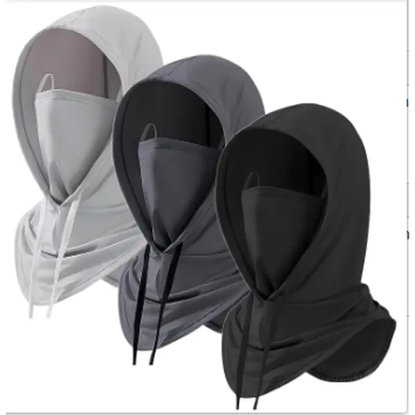 Thin Cooling Breathable Balaclava Face Mask for Men, Adjustable Ice Silk Sun Hood with UV Protection for Fishing & Hiking, Face Cover Balaclava, One Size