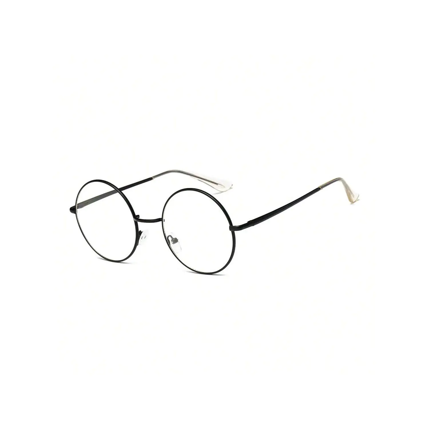 Small Round Clear Lens Glasses Non Prescription Circle Metal Frame Eyewear F1003-CD02