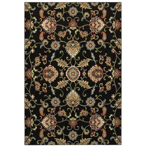 Oriental Weavers Kashan 9946K Black Multi Traditional Machine Woven Rugs
