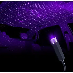 USB Atmosphere Starlight Projector Night Light, Portable Adjustable Romantic Car Ceiling Light, USB Plug-and-Play Atmosphere Decorative Light, Suitable for Cars, Ceilings, and Bedrooms, Portable Starlight Projection Decoration, Couple Date Artifact